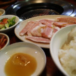 渋谷の韓国料理屋さか 焼肉ランチ 豚バラ塩焼定食