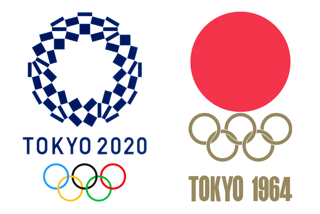 東京オリンピック2020年と1964年のロゴ
