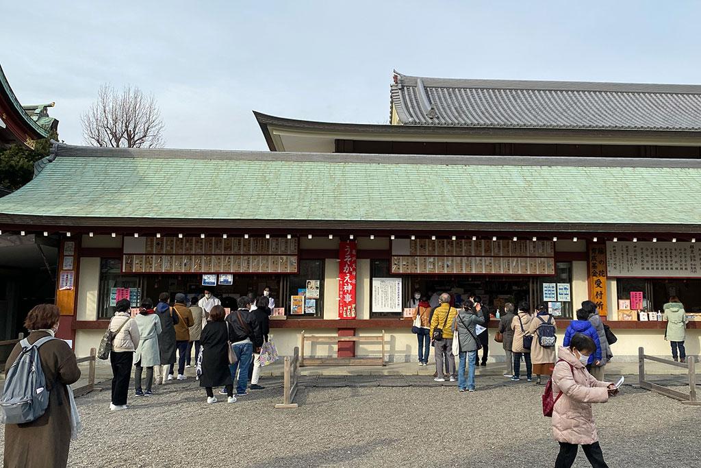 亀戸神社で木うそを買う