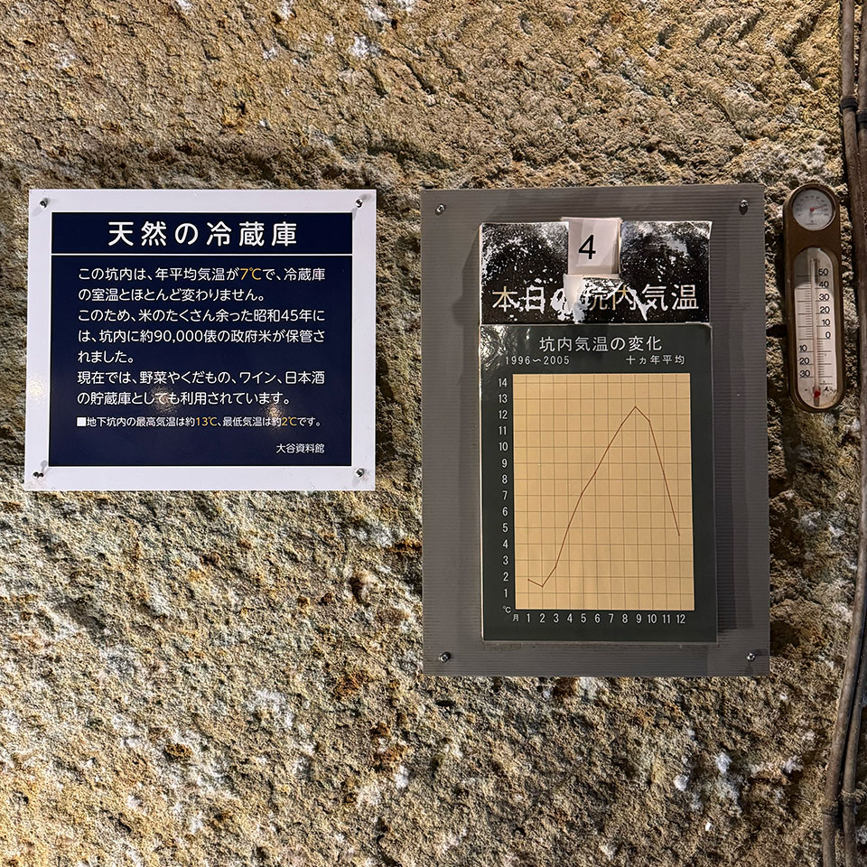 大谷資料館の年間温度